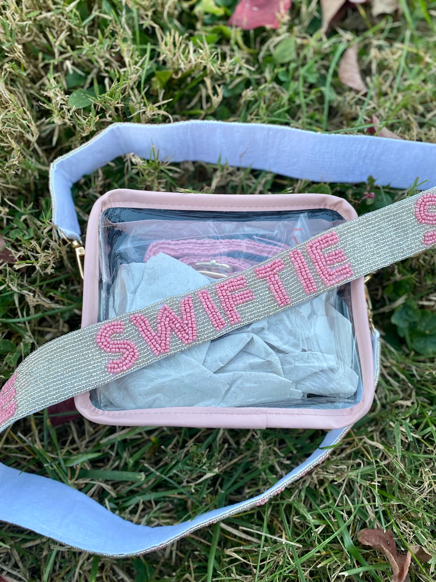 Clear Stadium Bags with Beaded Straps