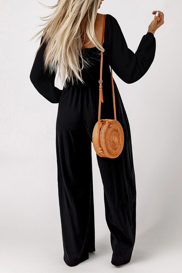 Black Long Sleeve Romper