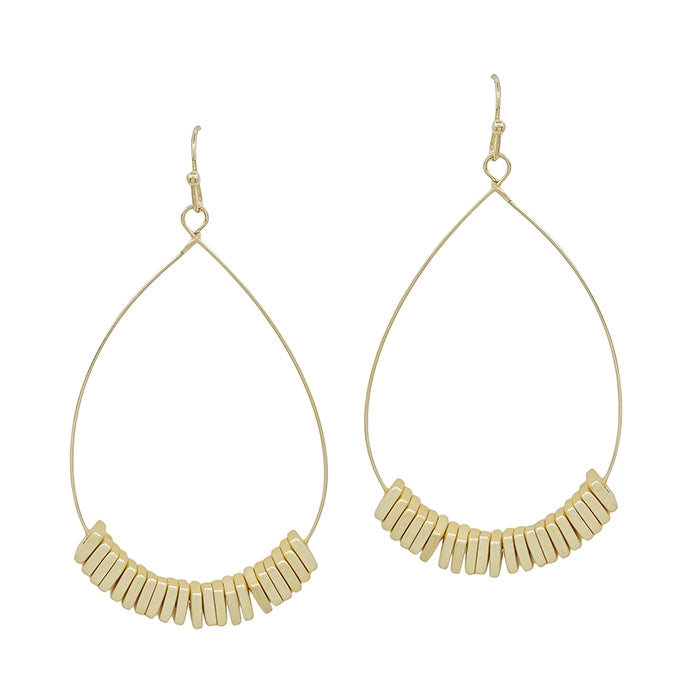 Matte Gold Teardrop Earrings