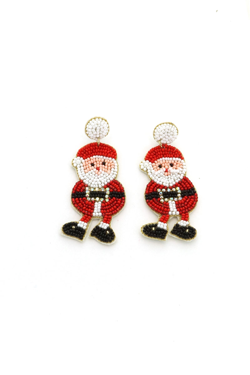 Santa Clause Bead Earrings