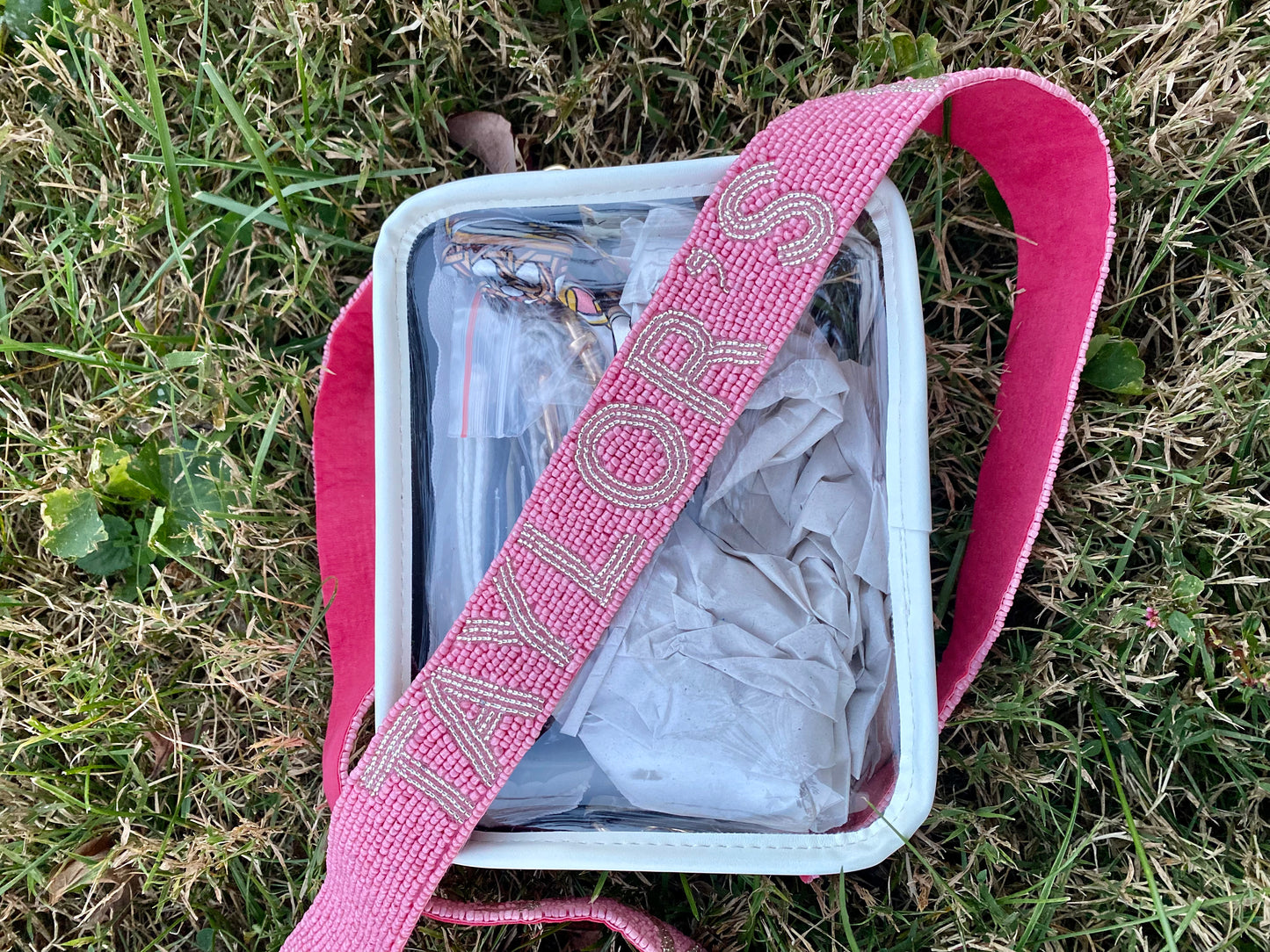 Clear Stadium Bags with Beaded Straps