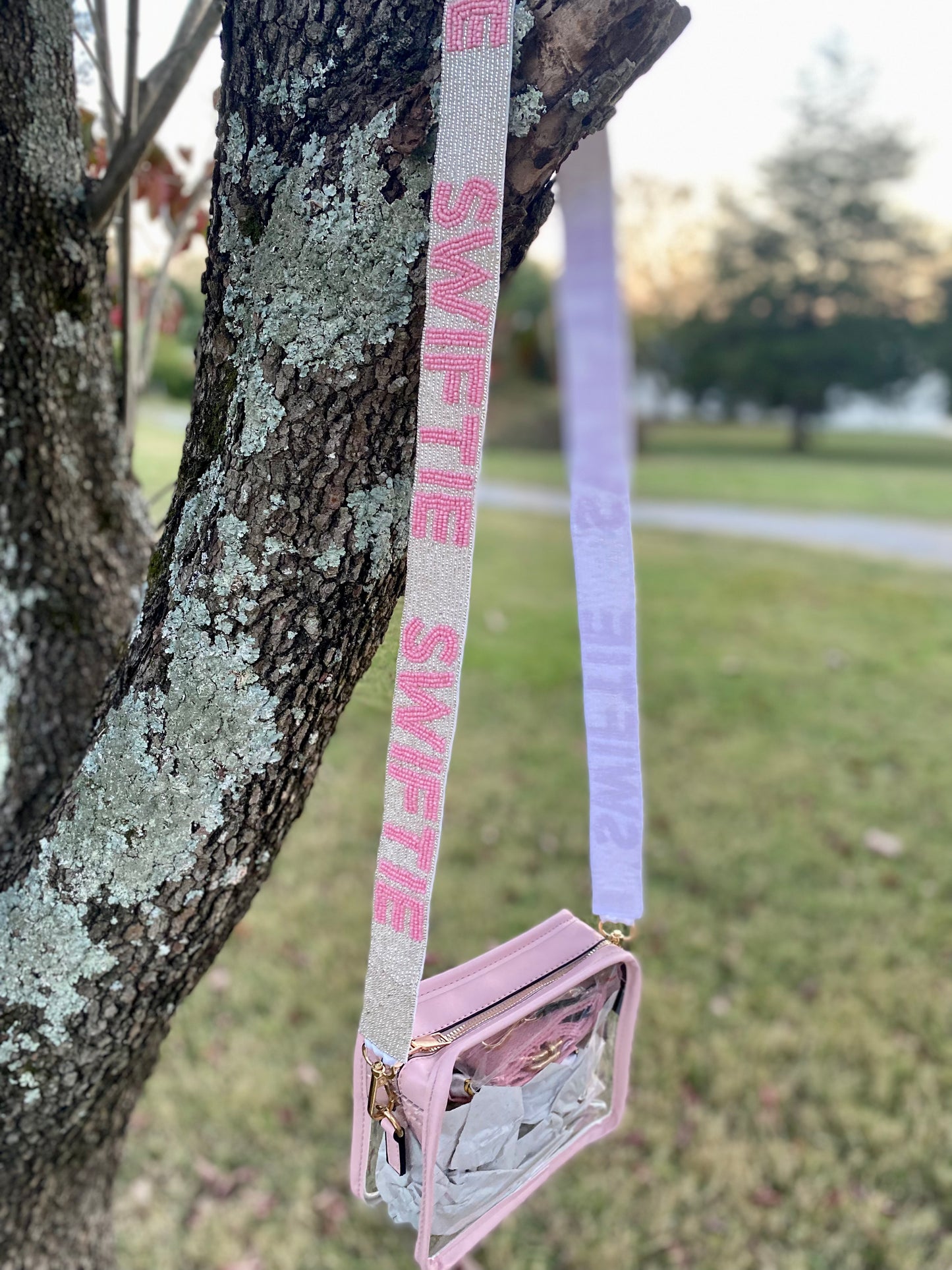 Clear Stadium Bags with Beaded Straps