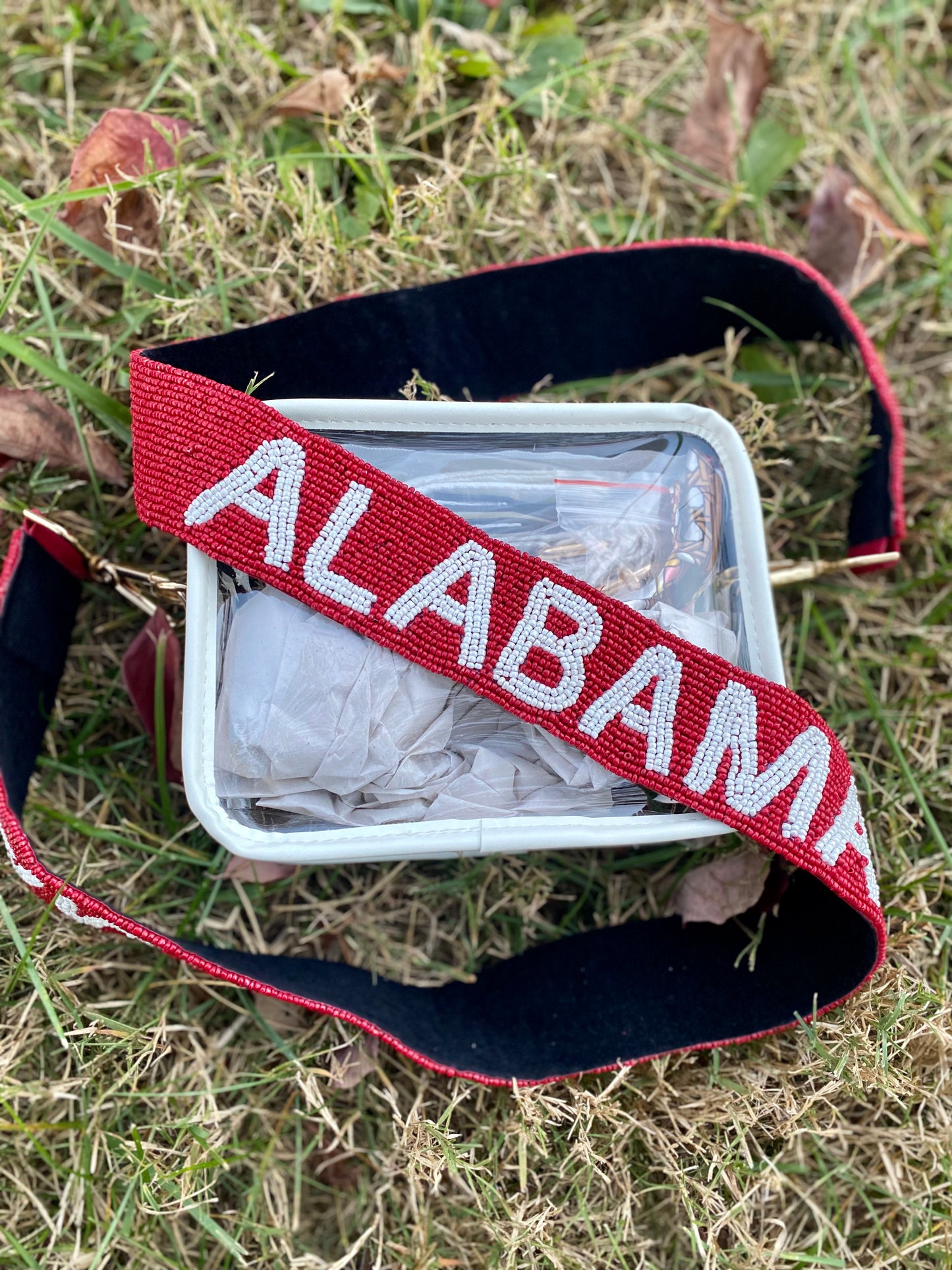 Clear Stadium Bags with Beaded Straps