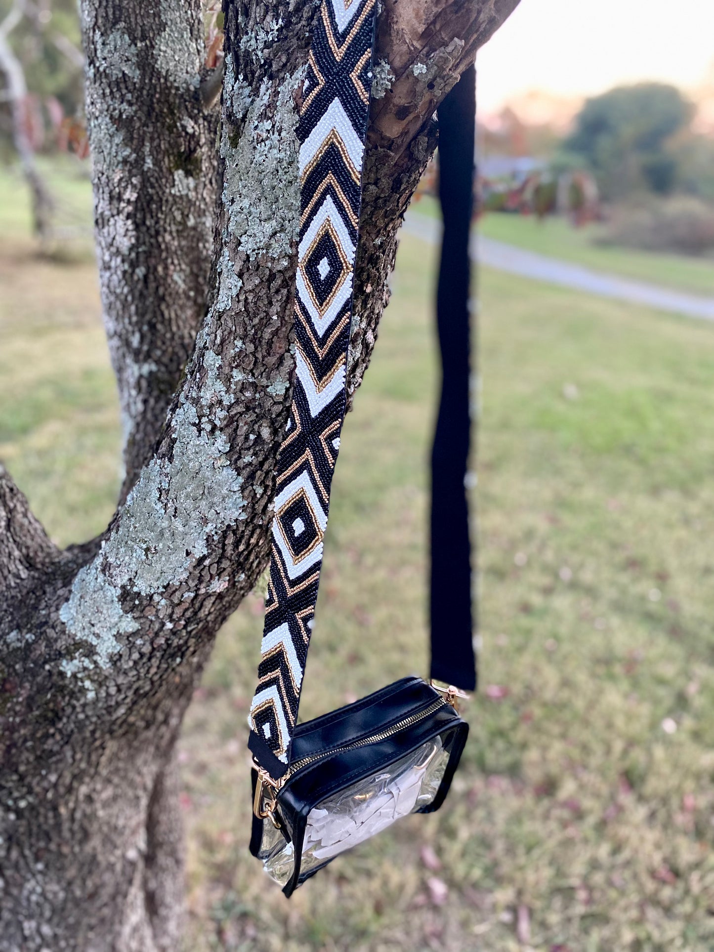 Clear Stadium Bags with Beaded Straps