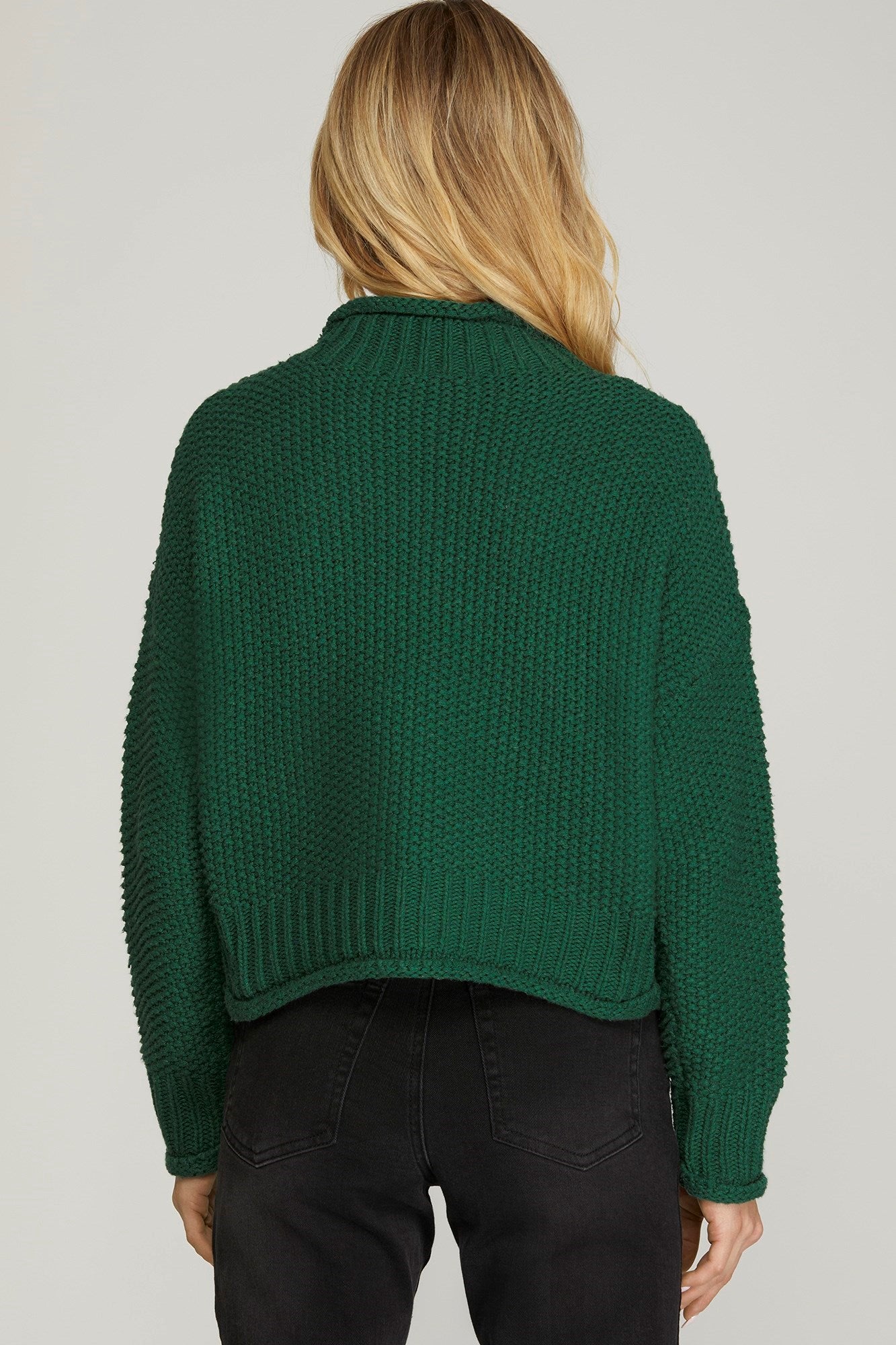 Sea Green Turtle Neck Sweater