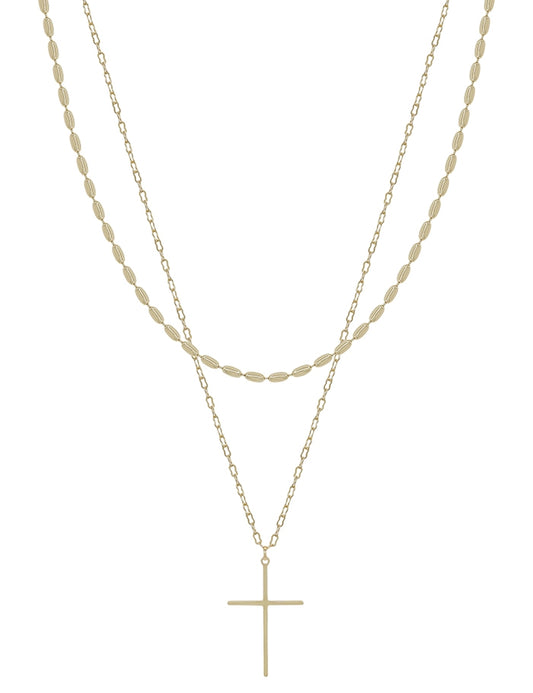 Gold Layered Cross Necklace